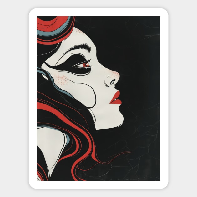 Red Lips Magnet by chlorophyl